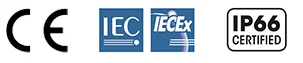 Logo de certification IEC IECEx IP66